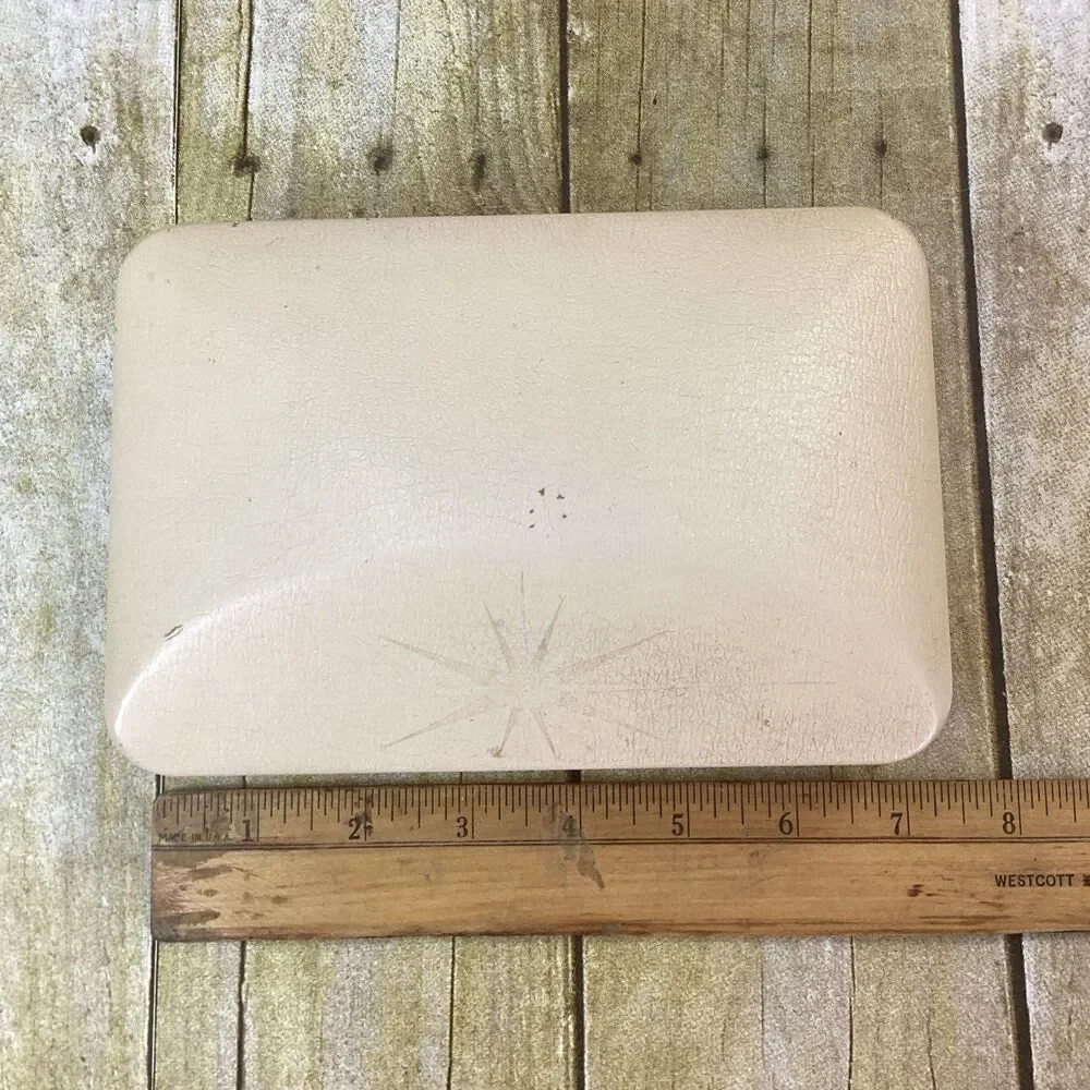 Vintage Farrington Pink Jewelry Box Sunburst Made In USA 7